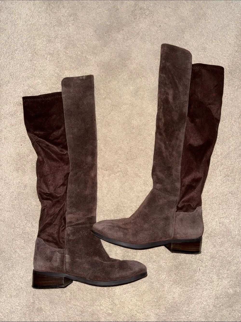 Lucky brand Women's Brown faux Suede Knee-High Boots size 6.5